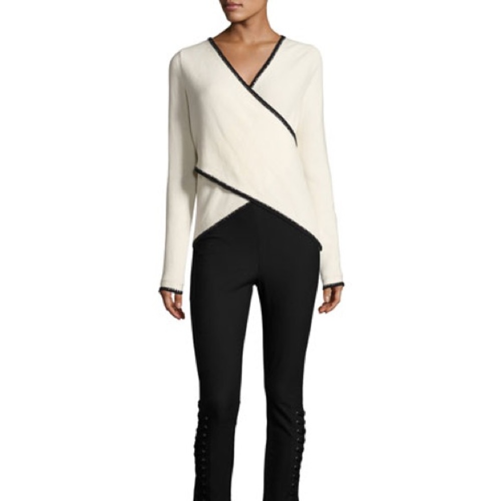 Derek Lam 10 Crosby Reversible Sweater Sz S Ivory - Picture 2 of 8